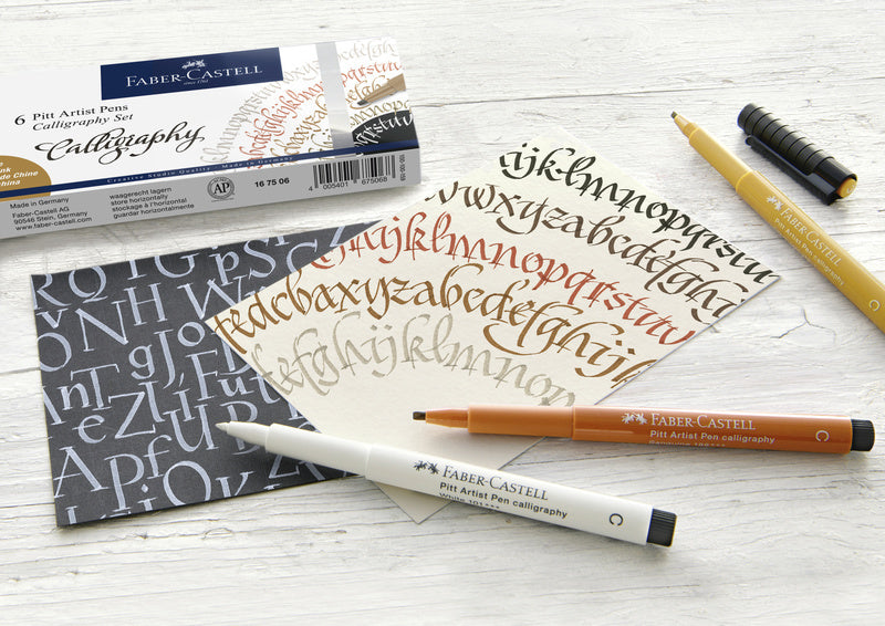 Faber Castell FC-167508 Pitt Artist Pen Ensemble de calligraphie 8 stylos