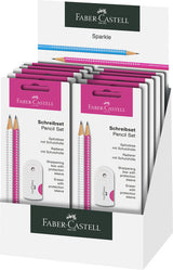 Faber castell fc-218495 ensemble d'écriture faber-castell sparkle blanc rose