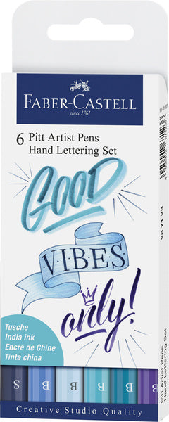 Faber Castell FC-267123 Stylo à dessin Faber-Castell Pitt Artist Pen Set de lettrage 6x