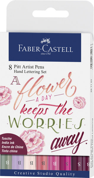 Faber Castell FC-267124 Stylo à dessin Faber-Castell Pitt Artist Pen Set de lettrage 8x
