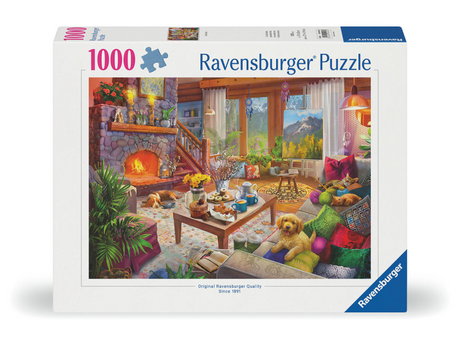 Ravensburger puzzle cabane confortable 1000 pièces puzzle paysage.