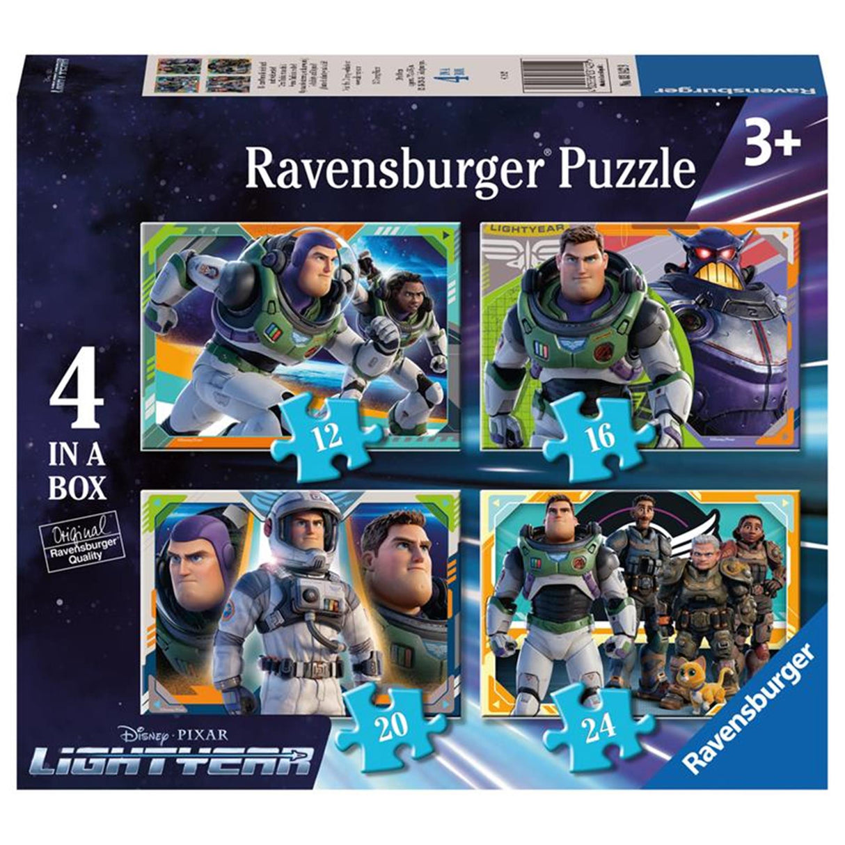 Puzzle Ravensburger Disney Lightyear 4in1box - 12+16+20+24 pièces - puzzle enfant