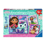 Ravensburger puzzle Maison de poupée de Gabby - puzzle - 3x49 pièces