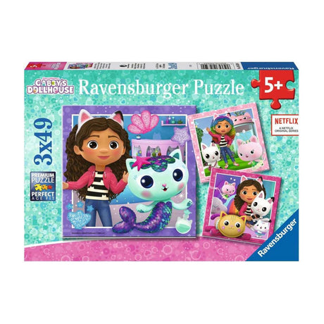 Ravensburger puzzle Maison de poupée de Gabby - puzzle - 3x49 pièces