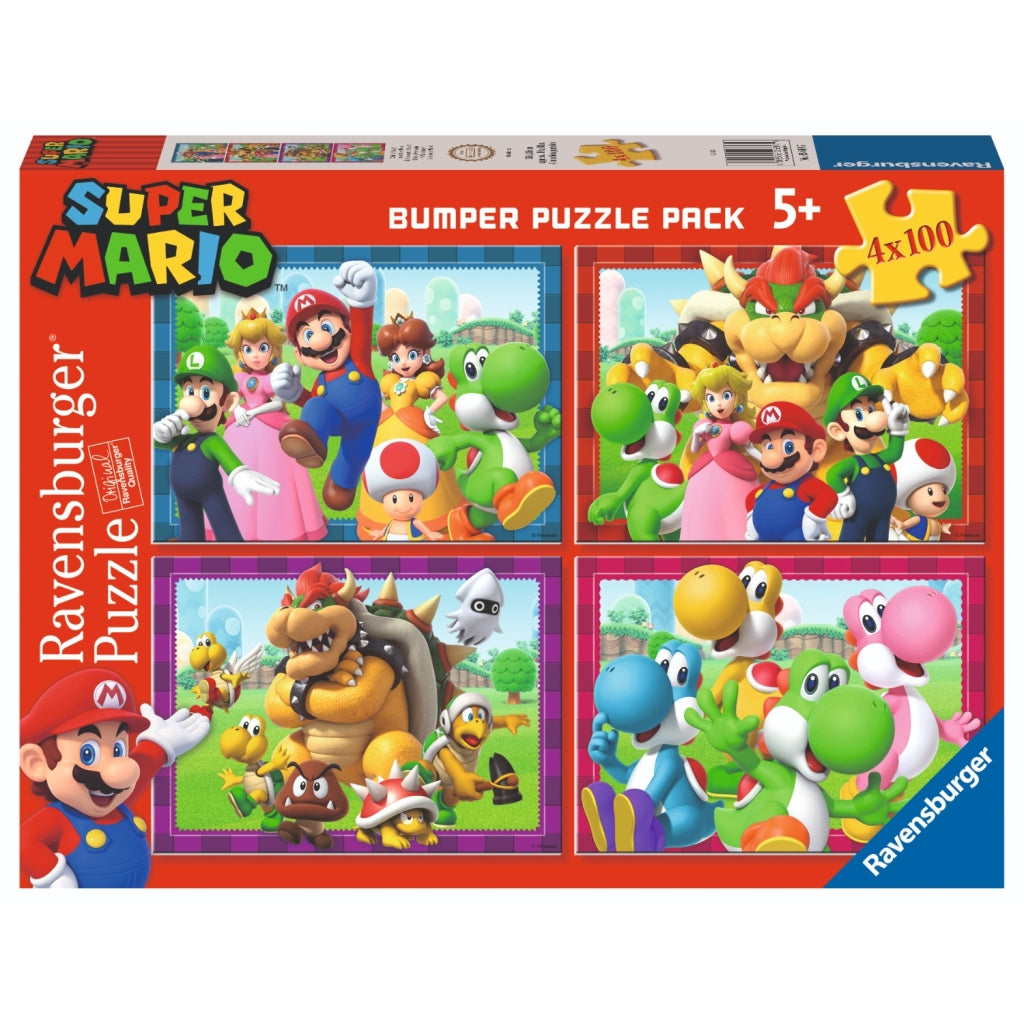 Ravensburger 4in1 puzzel super mario 4x100 stukjes