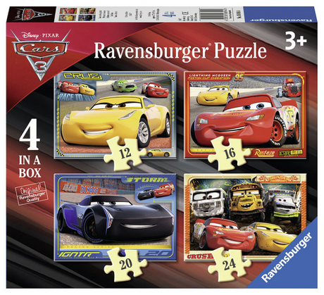 Puzzle Ravensburger Disney Cars 3 faisons la course ! - 12+16+20+24 pièces