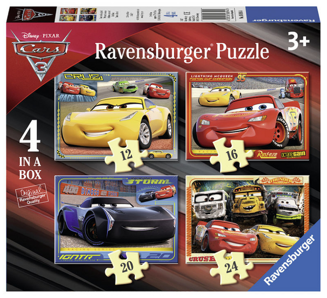 Puzzle Ravensburger Disney Cars 3 faisons la course ! - 12+16+20+24 pièces