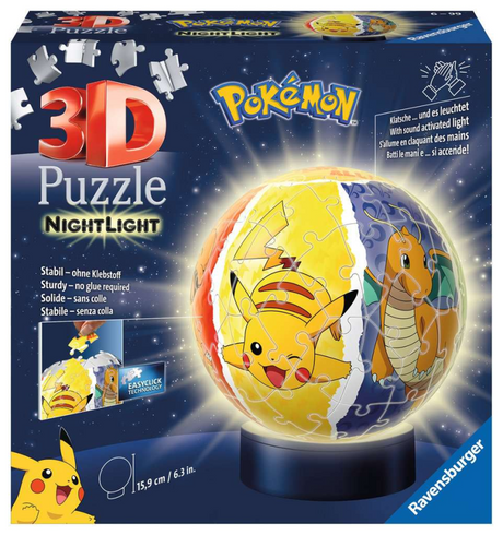 Pokémon Ravensburger avec éclairage - Puzzle 3D - 72 pièces