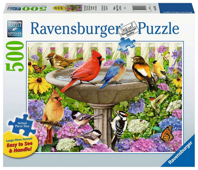Puzzle Ravensburger au bain d'oiseaux - puzzle - 500 pièces