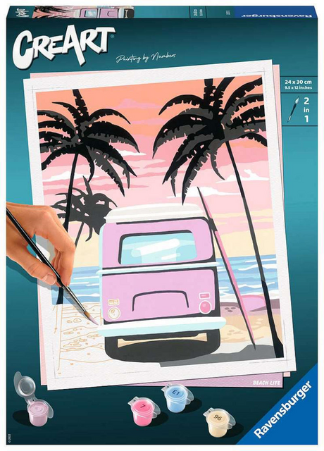 Ravensburger peinture par numéro Ravensburger creart peinture par numéro - vie à la plage