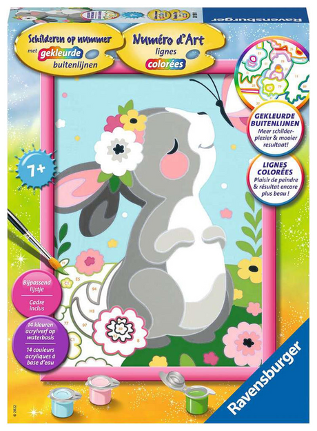 Fils de Ravensburger. lapin et papillon