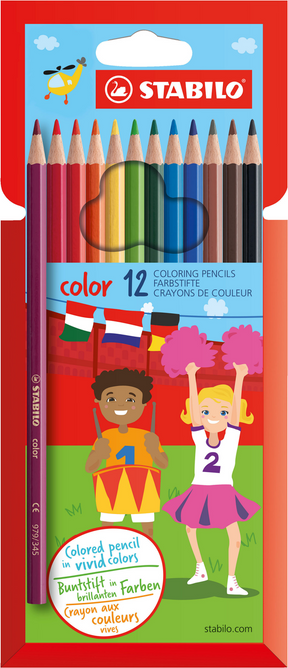 Stabilo color - crayon de couleur - lot de 12 pièces