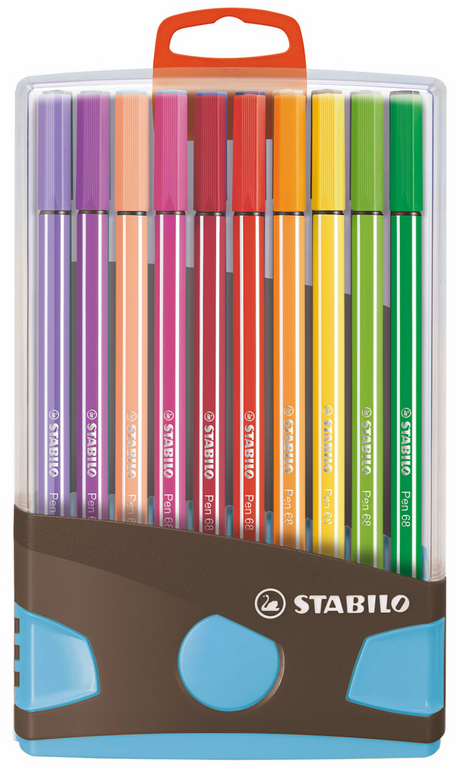 Feutre Stabilo 68 colorparade bleu anthracite boîte de 20 pièces