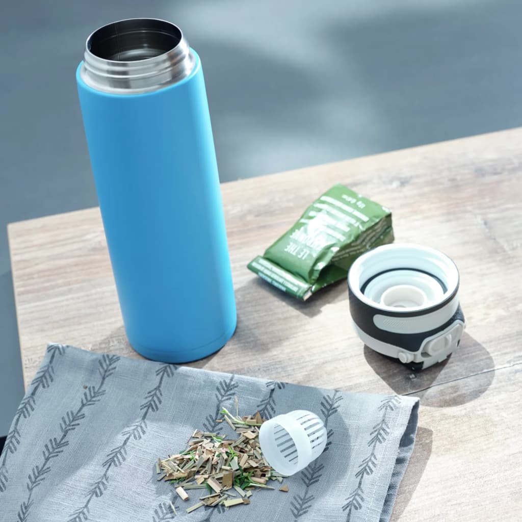 Leifheit Thermosfless Flip 600 ml de bleu d'eau