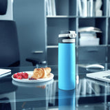 Leifheit Thermosfless Flip 600 ml de bleu d'eau