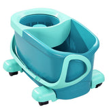 Leifheit 52102 Clean Twist Disc Mop Complete System avec roues bleu