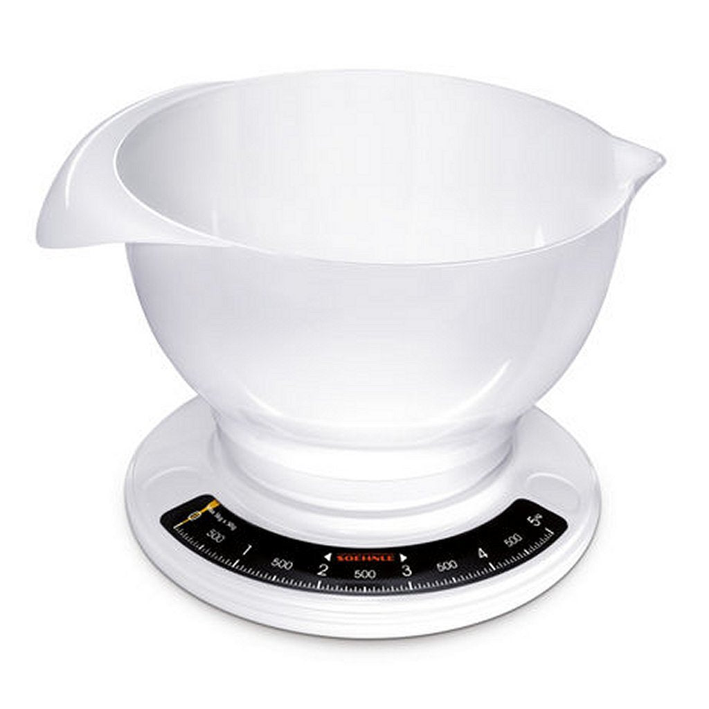 Soehnle 65054 Culina Pro Analog Kitchen Scale s míchací mísou 2.5L bílá