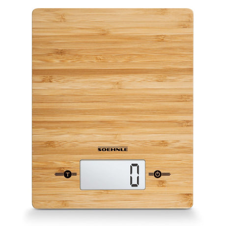 Balance de cuisine Leifheit Soehnle en bambou - numérique - précision 1 gramme - jusqu'à 5 kg