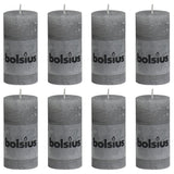 Bolsius Bolsius Rustic Candles 8 st 100x50 mm ljusgrå