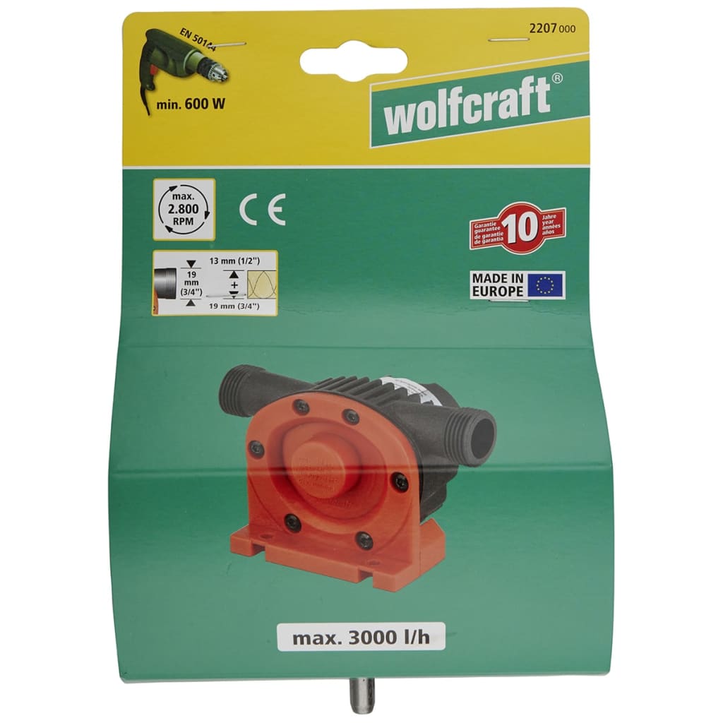 Wolfcraft Wolfcraft Pump Drill - 3000 L U S = 8 mm 2207000