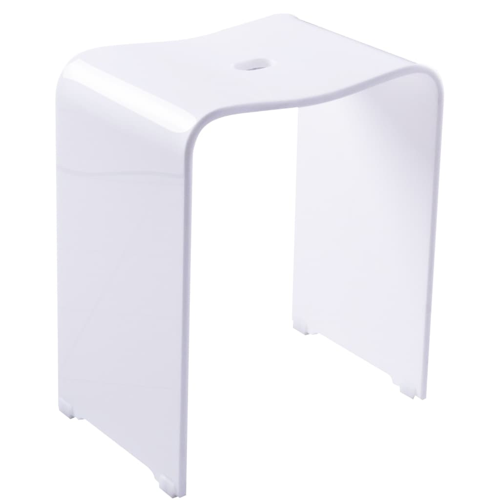 Tabouret de salle de bain ridder blanc à la mode