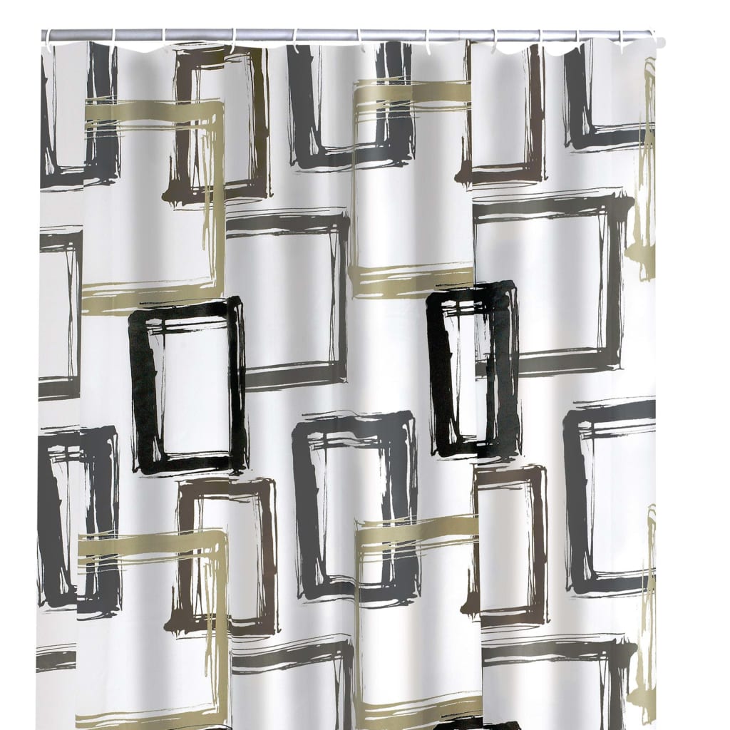 Motif de rideau de douche ridder marron 180x200 cm