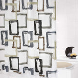 Motif de rideau de douche ridder marron 180x200 cm
