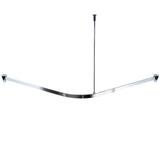 Rail de douche d'angle de ridder avec crochets Universal Chrome 52500