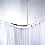 Ridder Ridder Corner Shower Curil Rail con ganchos Universal Chromo 52500