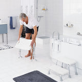 Tabouret de salle de bain Ridder Collpable 110 kg blanc A0050301