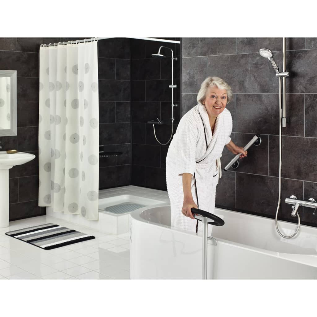 Handle de salle de bain Ridder Premium 30 cm en aluminium Chrome noir