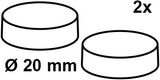 Capuchon décoratif Kirchhoff, blanc, 20 mm, pour kit de montage WC, (2x) - 988462148