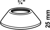 Rosace Kirchhoff avec filetage, chromée, 3 4 x 25 mm - 988239113