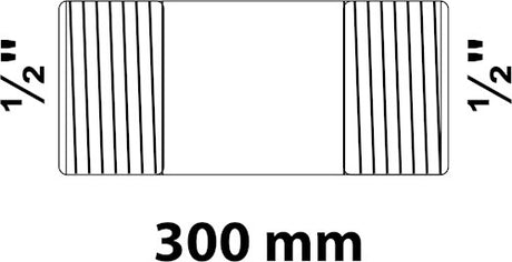 Raccord de tuyau Kirchhoff en fer forgé, galvanisé, 1 2 x 300 mm, (23) - 989822555
