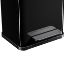 Hailo 0622-260 öko duo plus m poubelle à pédale 2x 9l argent noir