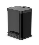 Hailo 0622-260 öko duo plus m poubelle à pédale 2x 9l argent noir