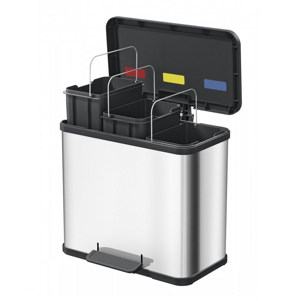Hailo öko trio plus poubelle - 3 x 9l - noir