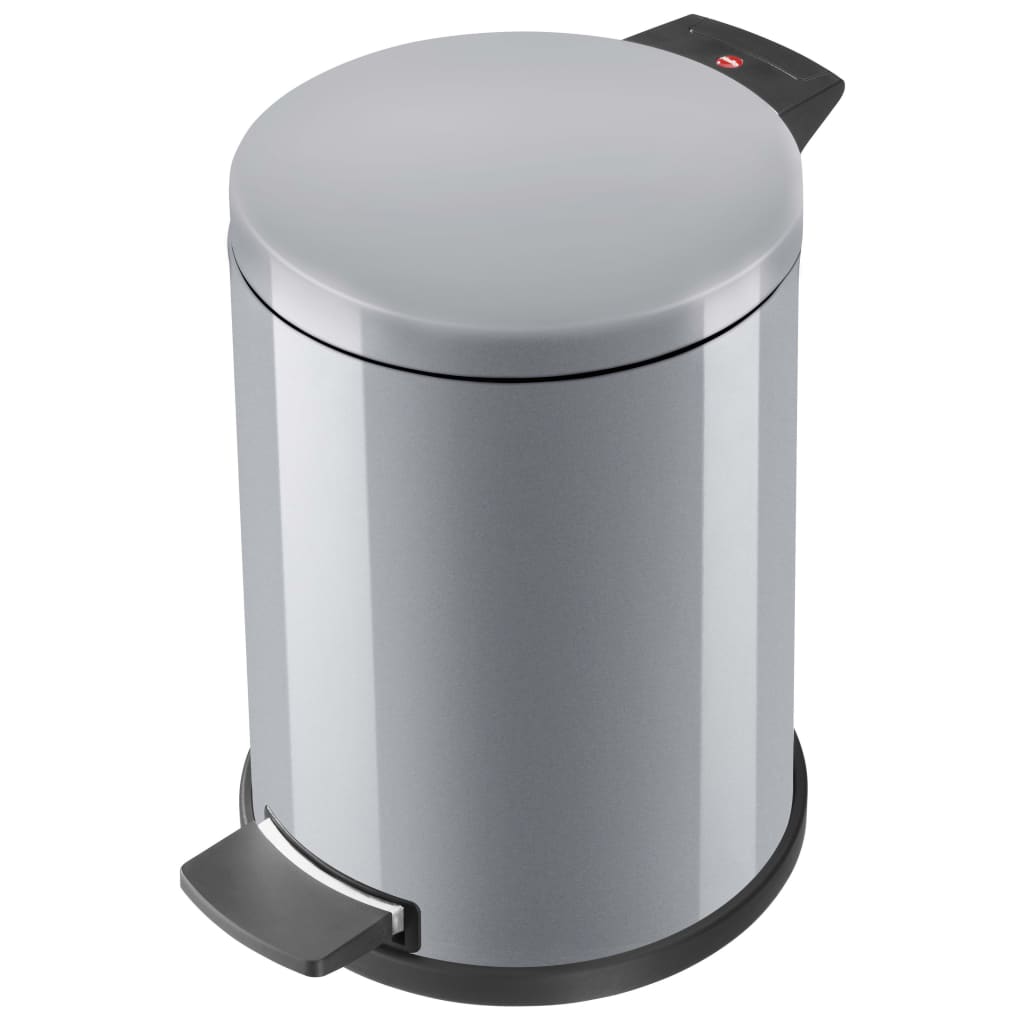 Hailo Hailo Pedal Bucket med galvaniseret indre spand Solid M 12 L Silver