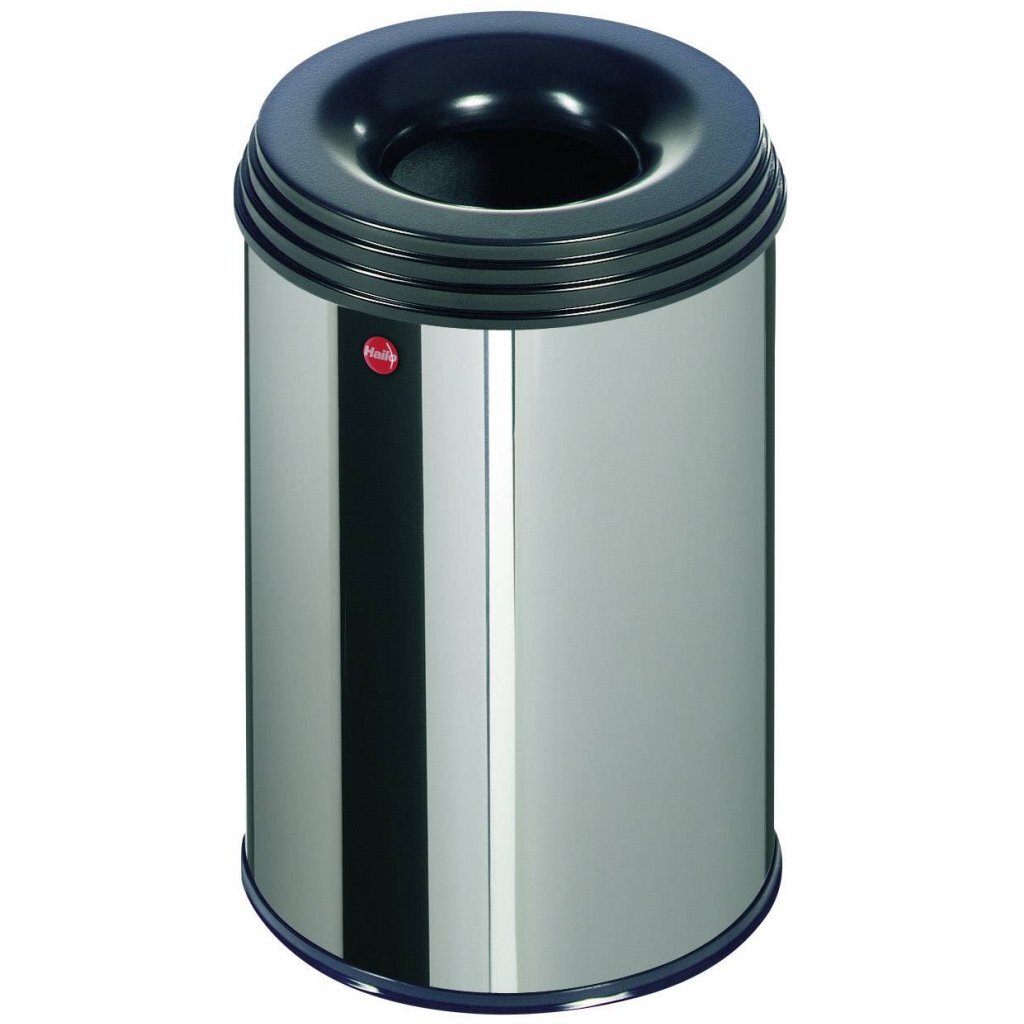 Hailo 0915-022 Profiline Safe M Paste Bin 14L de acero inoxidable Negro