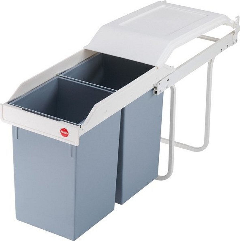 HAILO HAILO 3659-001 Duo multi-box L Bin déchets intégrés 2x14l argent blanc