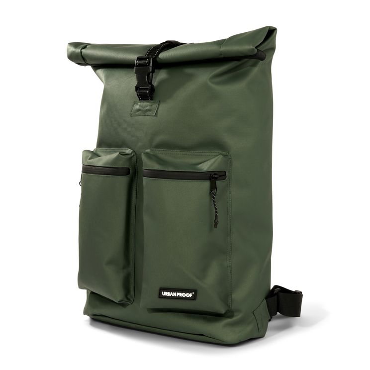 Urbanfester städtischer Rolltop -Pendler -Fahrradbeutel 20l Grün