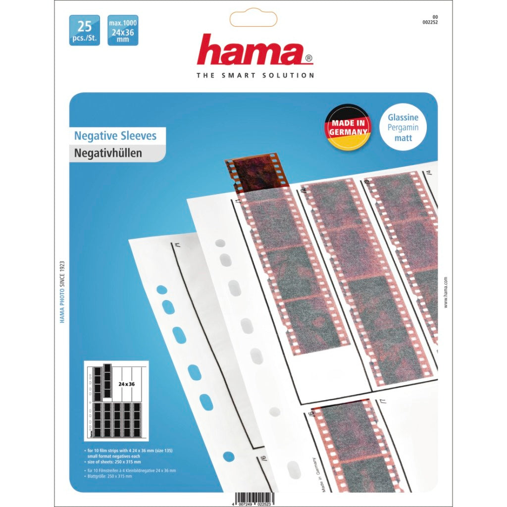Feuilles négatives Hama perg. 35mm 10x4 25 pièces