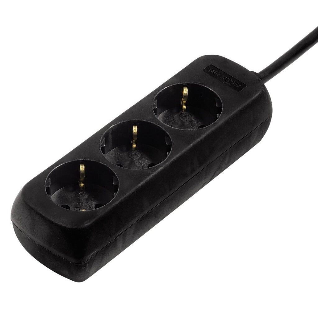 Hama socket 3-time black per 10 pieces