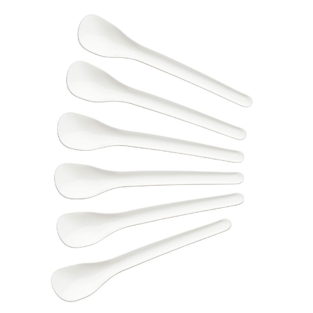 Fackelmann cuillères à œufs 14 cm 6 pièces blanches