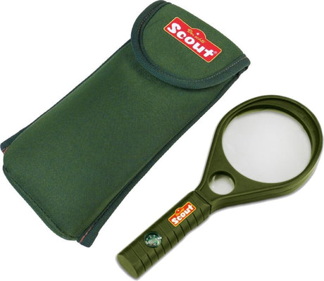 Loupe de scout de gens heureux