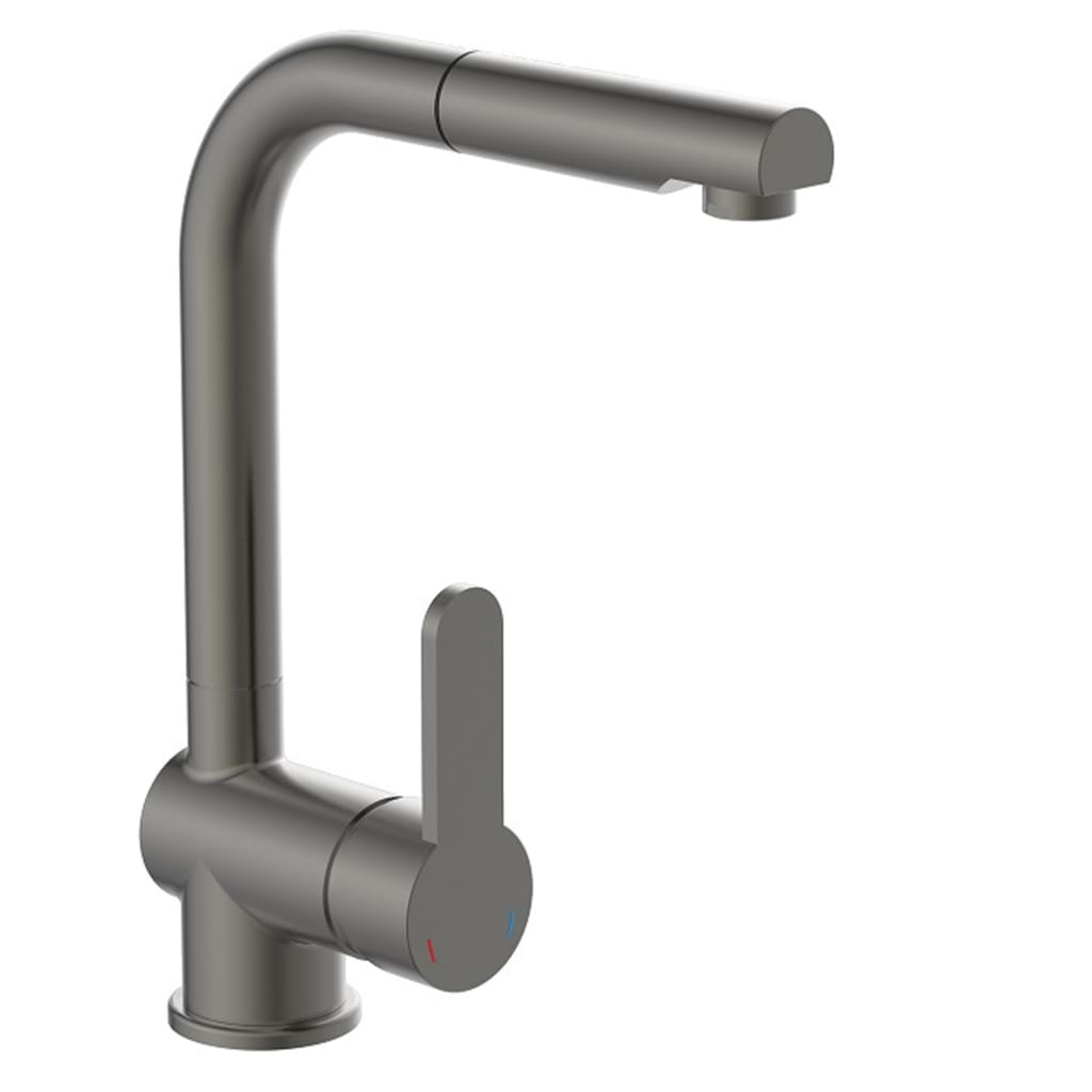 Schütte Schütte Eenknops mixer with extendable London Matgraphite spout