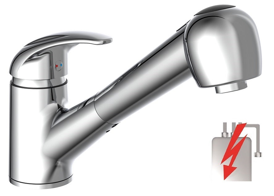 Schütte eenknops mélangeur extensible SPOUT Albatros Chrome -colored
