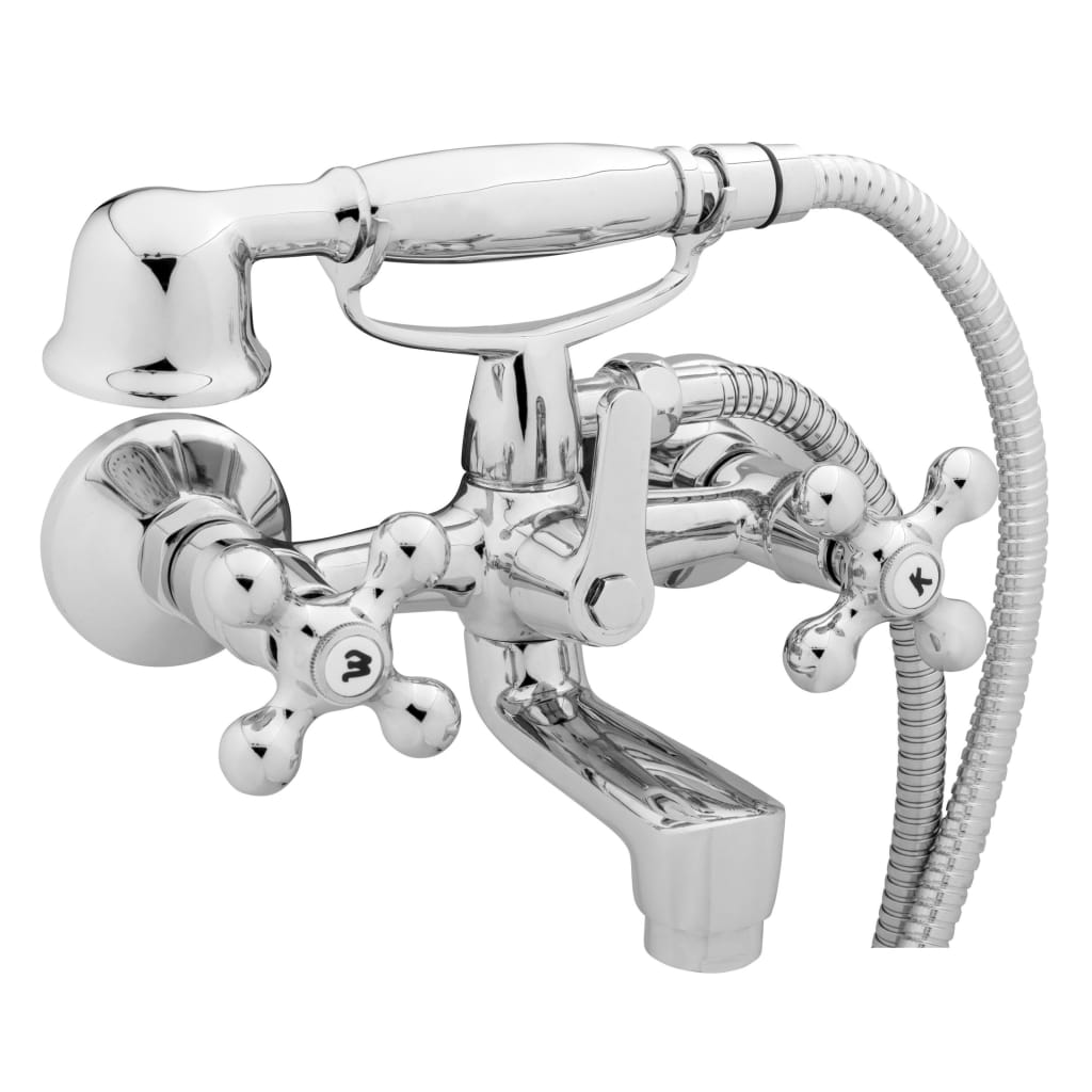 Schütte Schütte Bathmeng crane two buttons with hand shower each chrome -colored