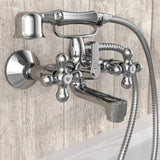 Schütte Schütte Bathmeng crane two buttons with hand shower each chrome -colored