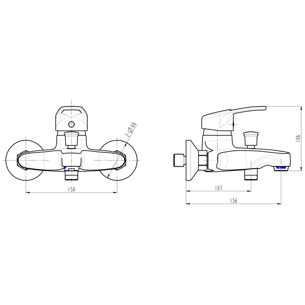 Schütte Schütte Bath mixer Batoni chrome -colored